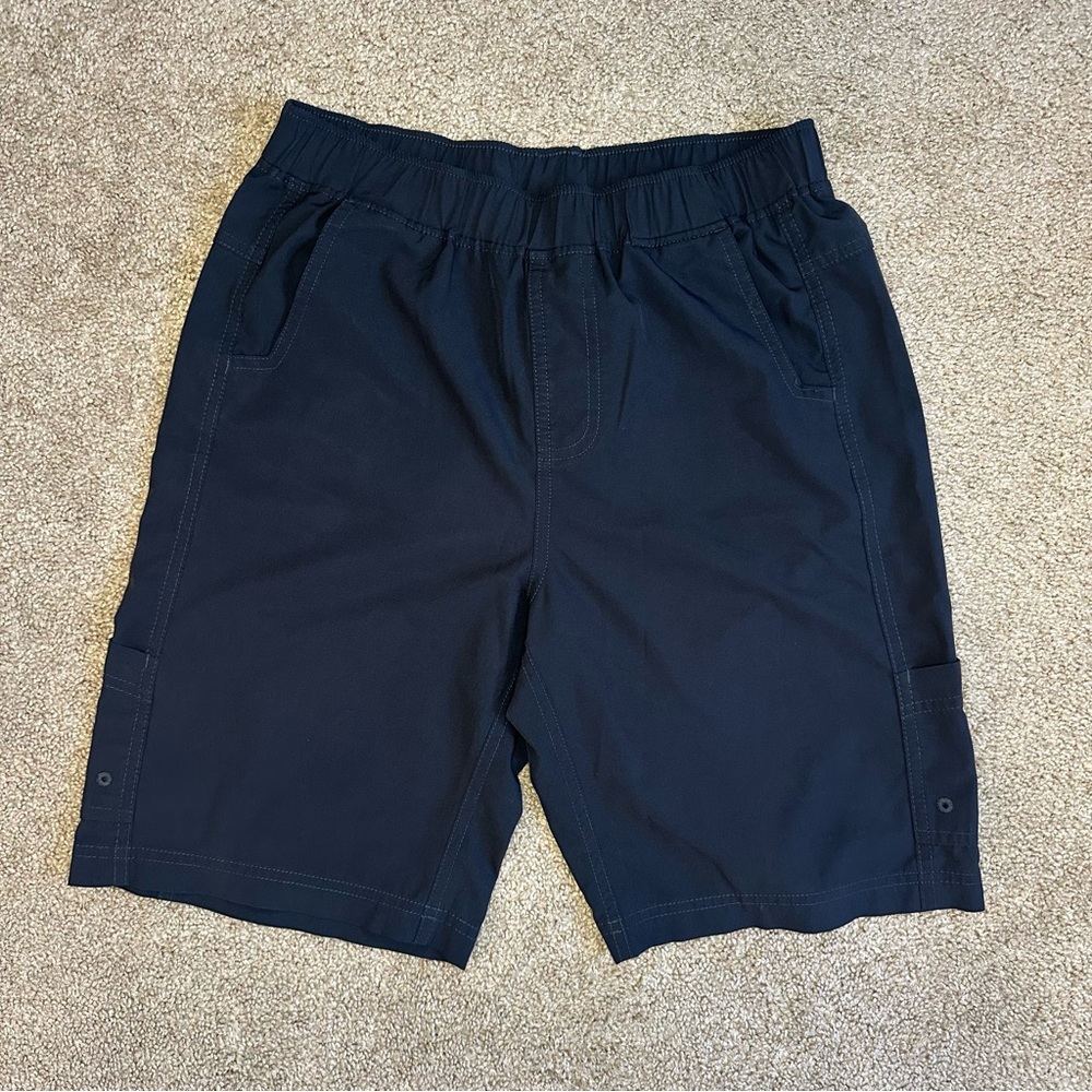 Magellan Outdoors Fishing Shorts with Cargo Zip Pockets Neutral Black Minimalist